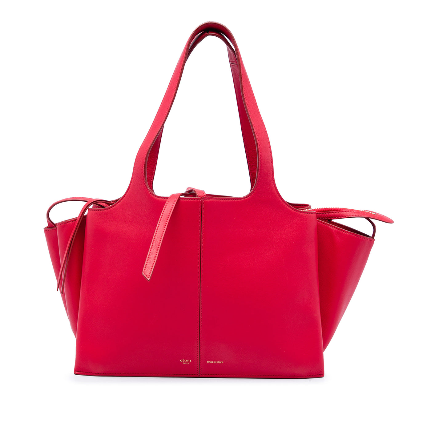 Small Leather Trifold Tote - Image 1