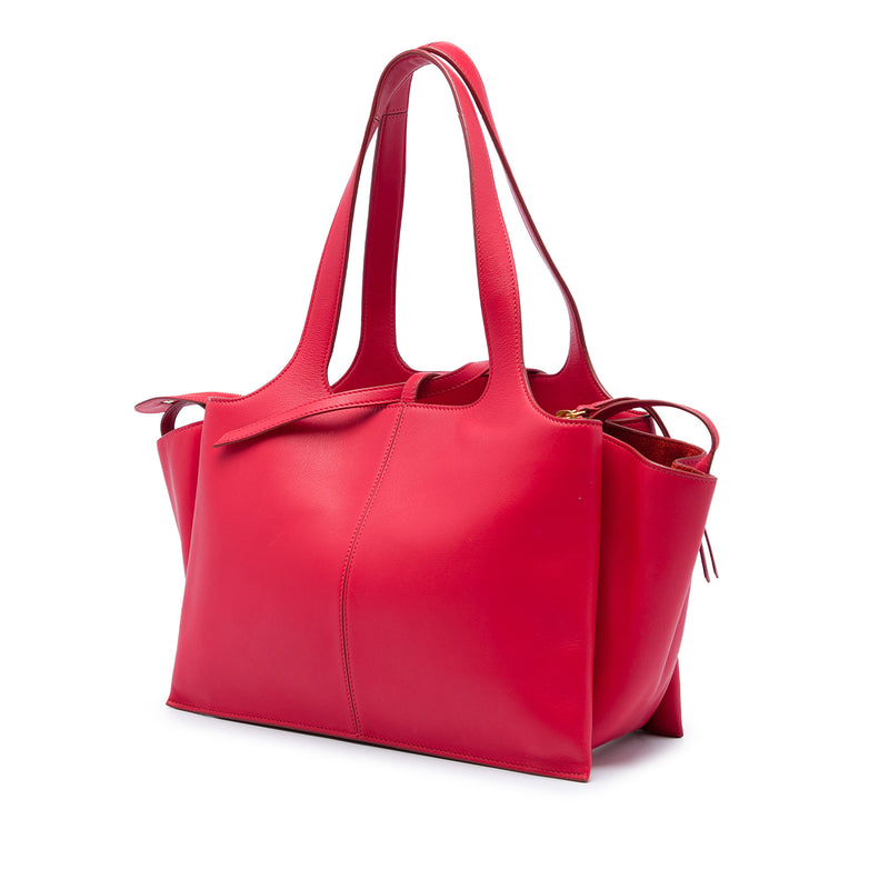 Small Leather Trifold Tote - Image 2