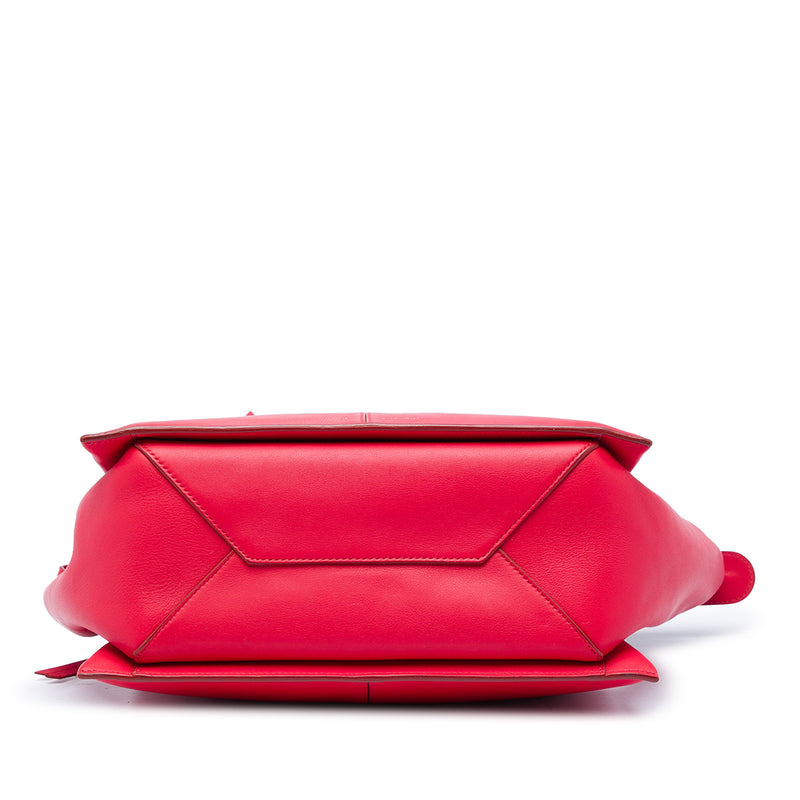 Small Leather Trifold Tote - Image 3