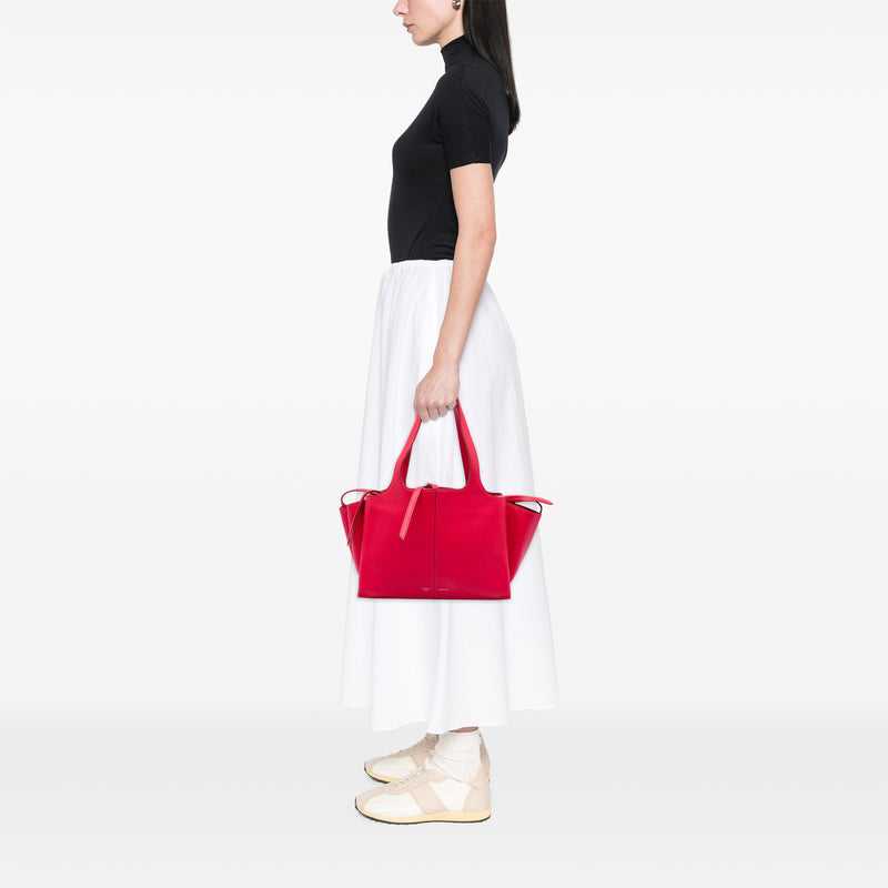 Small Leather Trifold Tote - Image 6