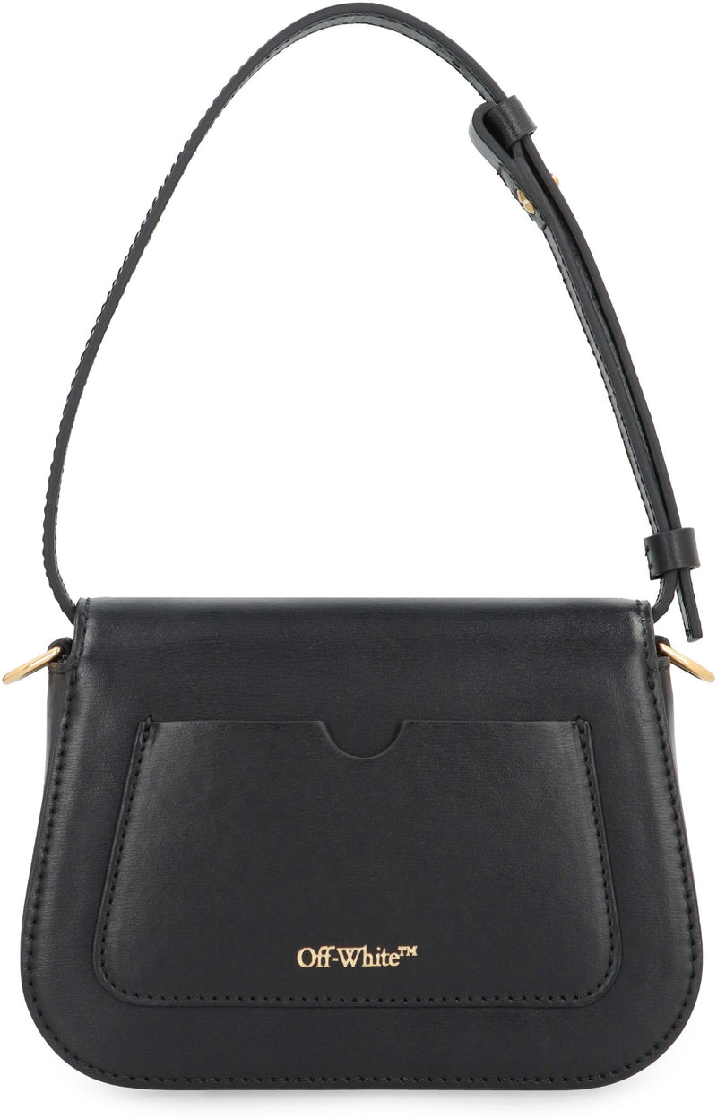 Off-White Skeleton Binder Shoulder Bag — Black Calf; Lining: Cotton