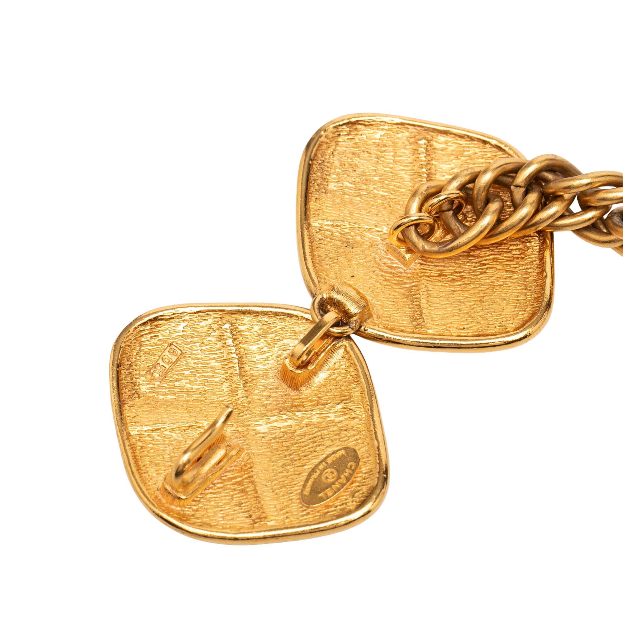 Gold Plated Quilt Charm Chain Belt - Image 2