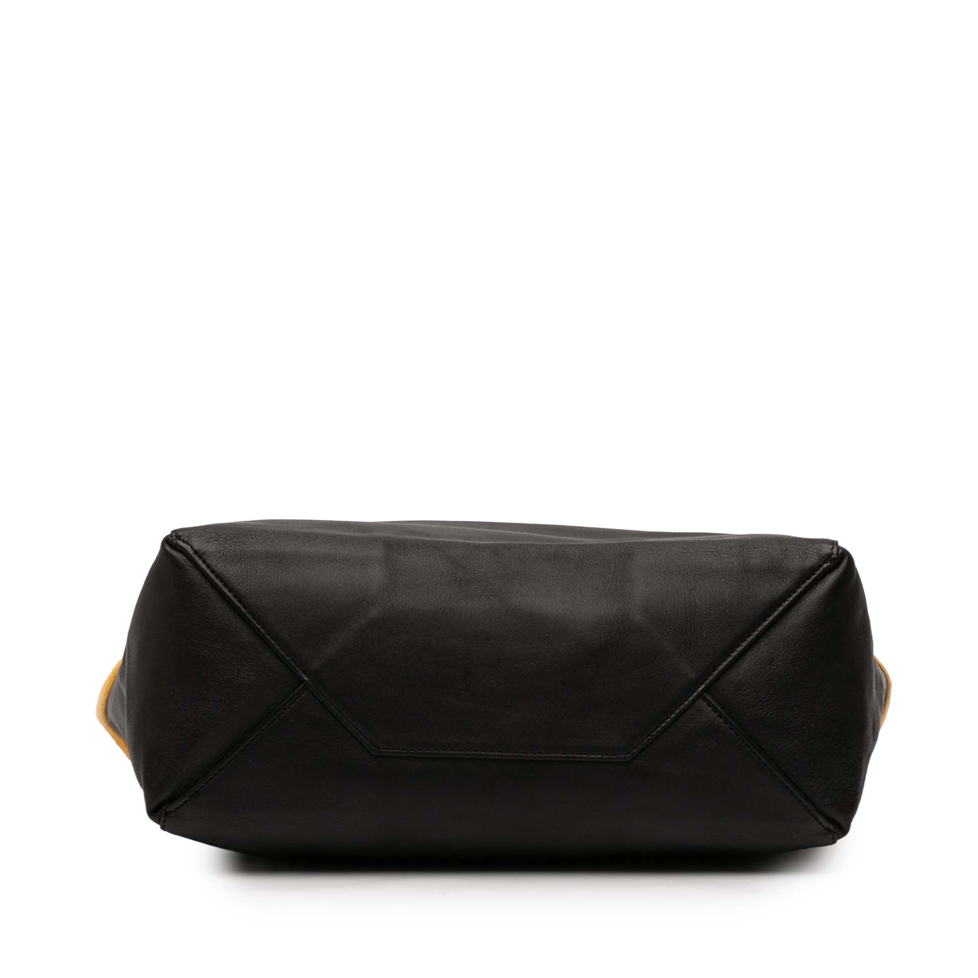 Small Bicolor Suede and Calfskin Vertical Cabas Tote - Image 3