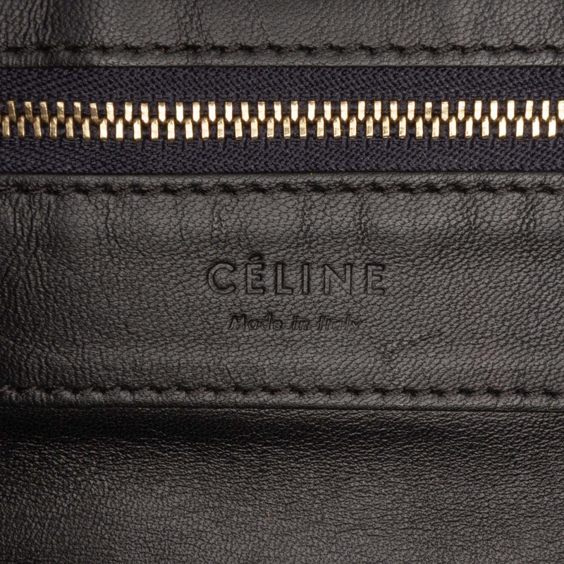 Small Bicolor Suede and Calfskin Vertical Cabas Tote - Image 5