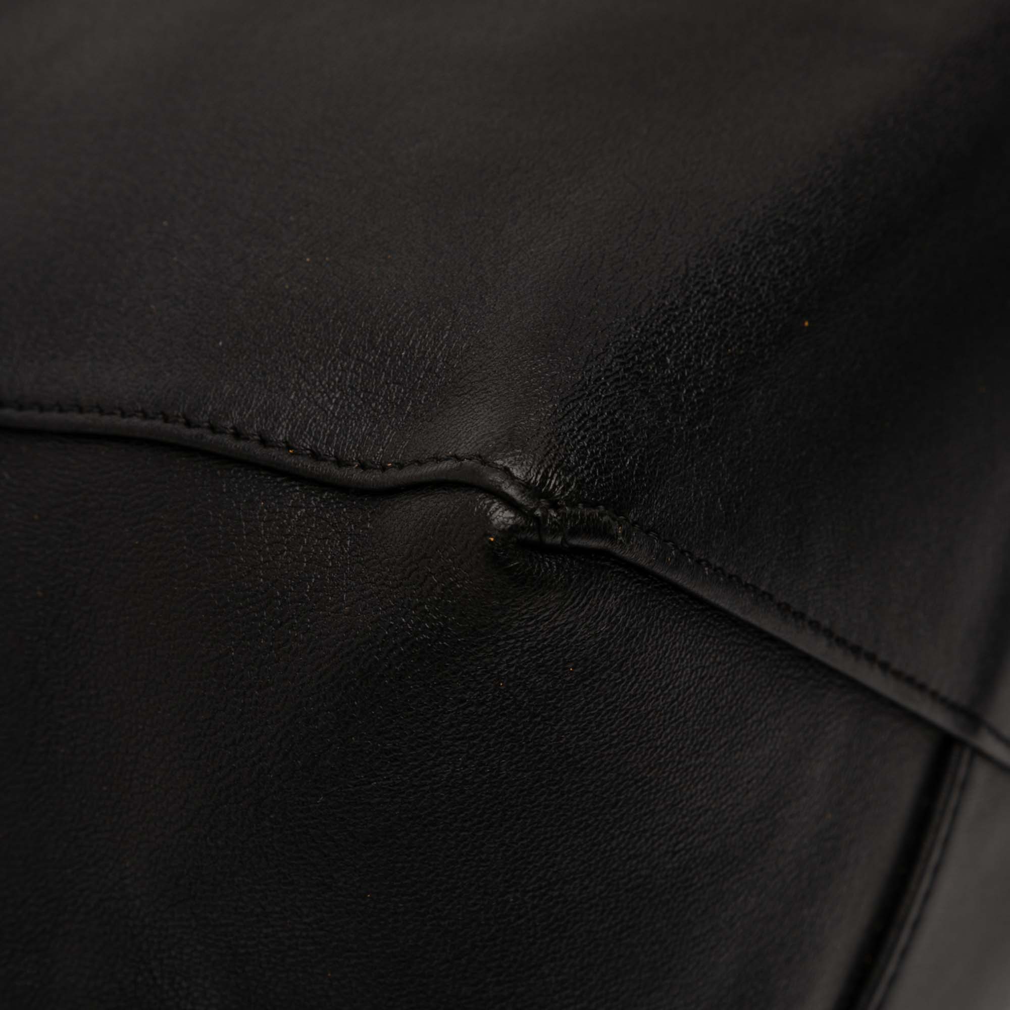 Small Bicolor Suede and Calfskin Vertical Cabas Tote - Image 7