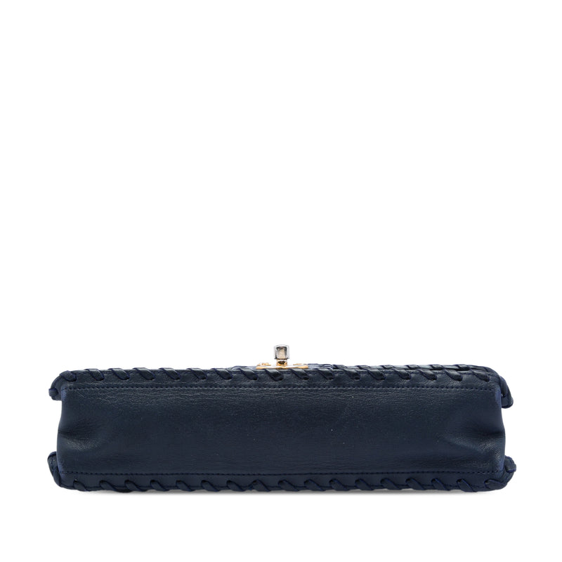Medium Quilted Iridescent Calfskin Happy Stitch Flap - Image 3