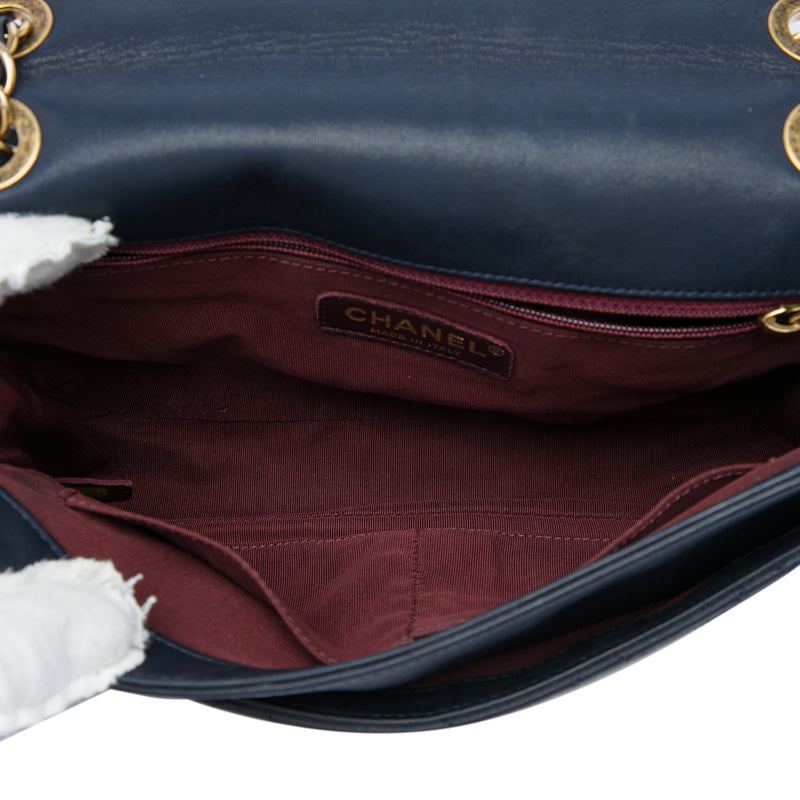 Medium Quilted Iridescent Calfskin Happy Stitch Flap - Image 4