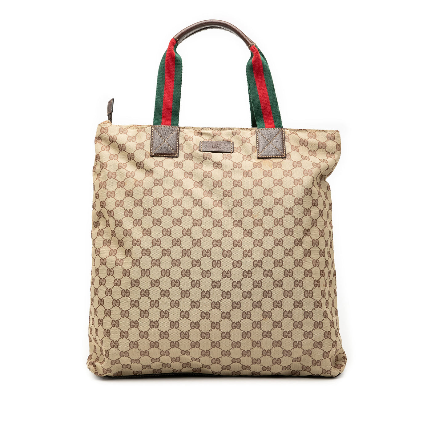 GG Canvas Web Vertical Tote - Image 1
