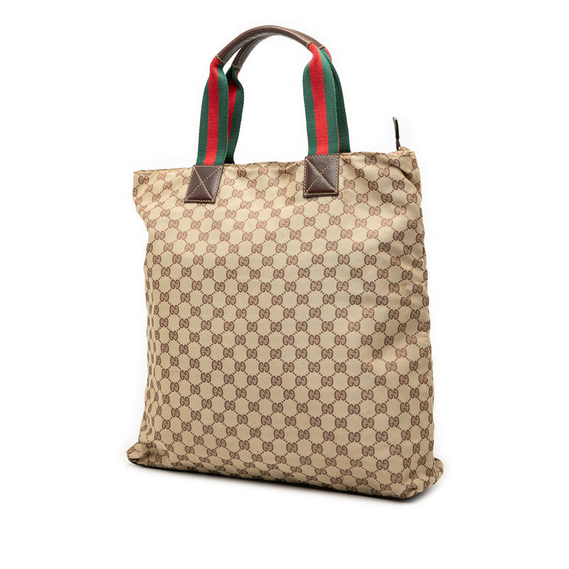GG Canvas Web Vertical Tote - Image 2