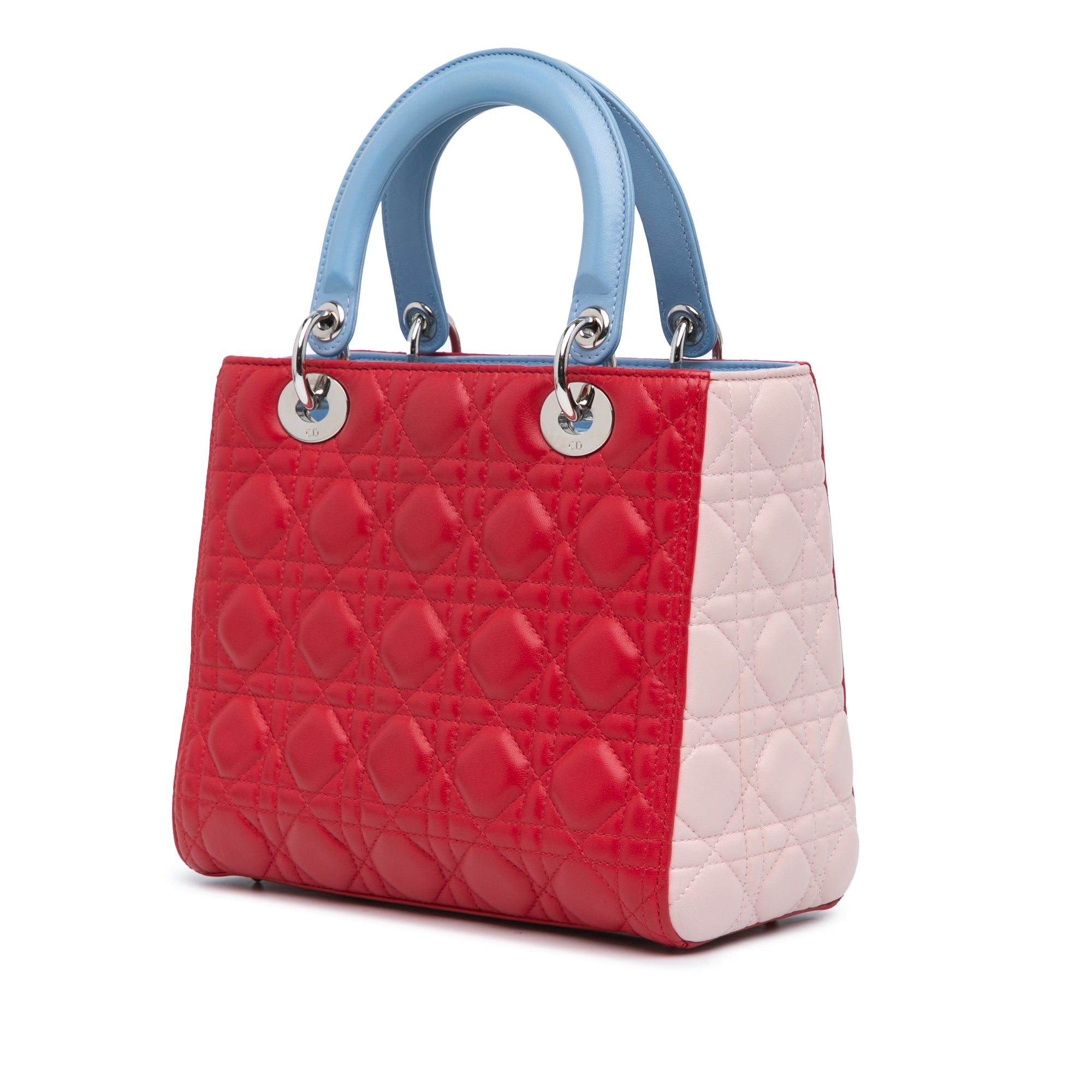 Medium Tricolor Lambskin Cannage Lady Dior - Image 2