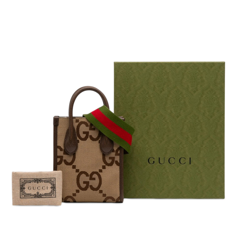 Mini Jumbo GG Canvas Web Satchel - Image 7