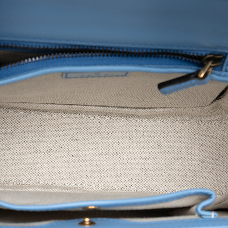 Small Calfskin 1947 Bamboo Top Handle Bag - Image 4