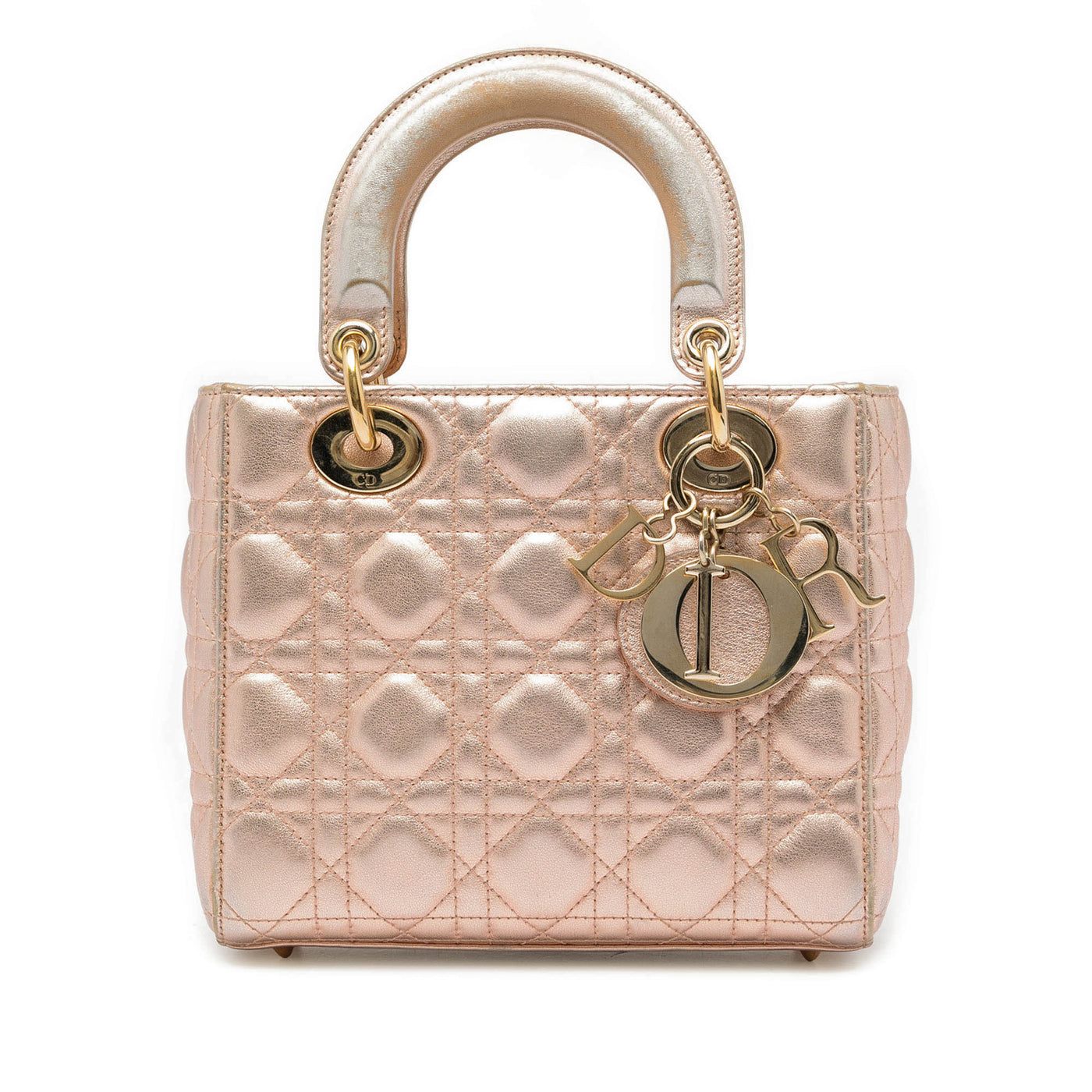Small Metallic Lambskin Cannage My ABCDior Lady Dior - Image 1
