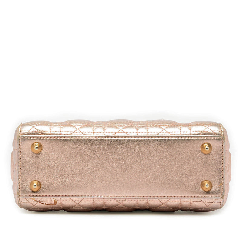 Small Metallic Lambskin Cannage My ABCDior Lady Dior - Image 3