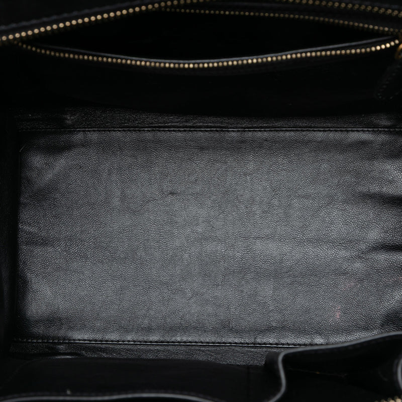 Mini Bicolor Canvas and Leather Luggage Tote - Image 4