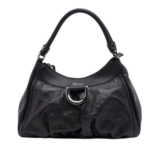 Horsebit Embossed Calfskin Abbey D Ring Shoulder Bag - Image 1
