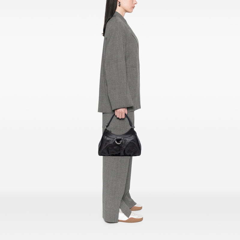 Horsebit Embossed Calfskin Abbey D Ring Shoulder Bag - Image 6