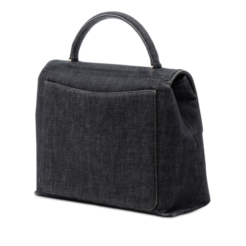 CC Denim Kelly Top Handle Bag - Image 2