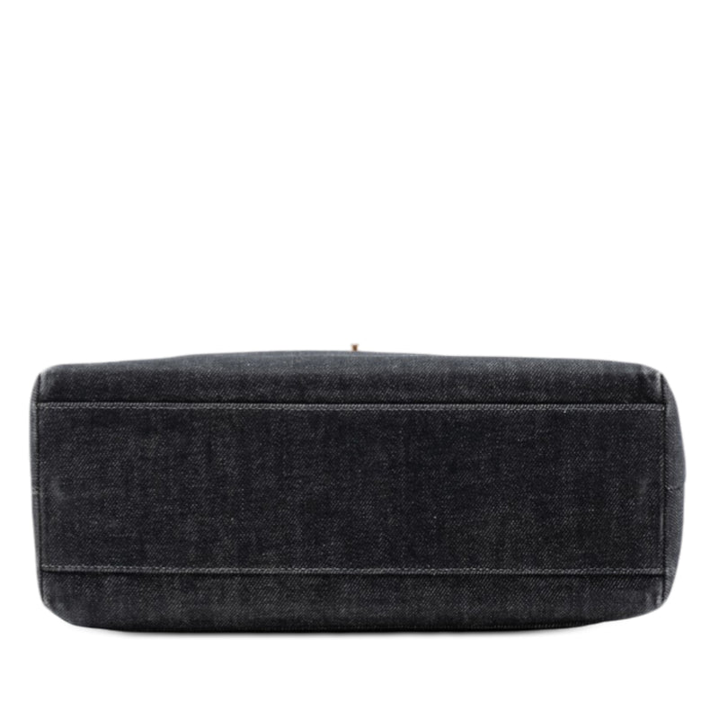 CC Denim Kelly Top Handle Bag - Image 3