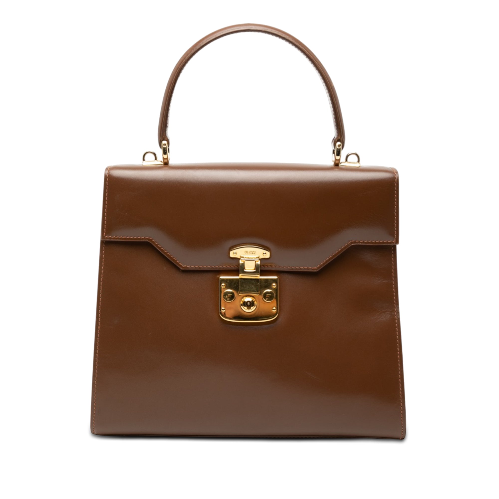 Calfskin Lady Lock Satchel - Image 1