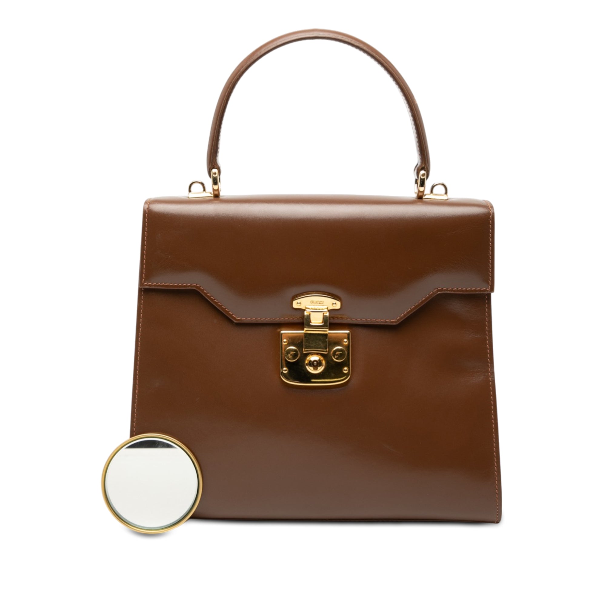 Calfskin Lady Lock Satchel - Image 8