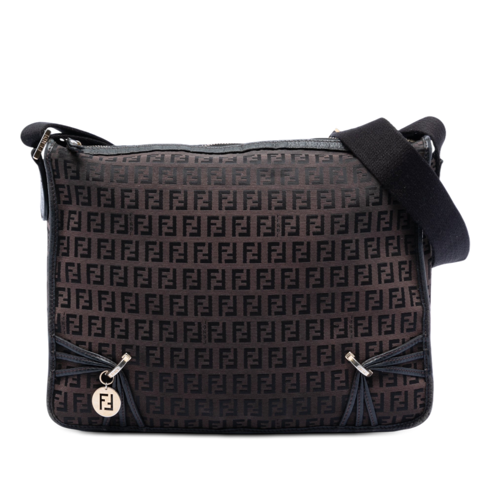 Zucchino Canvas F Charm Crossbody - Image 1