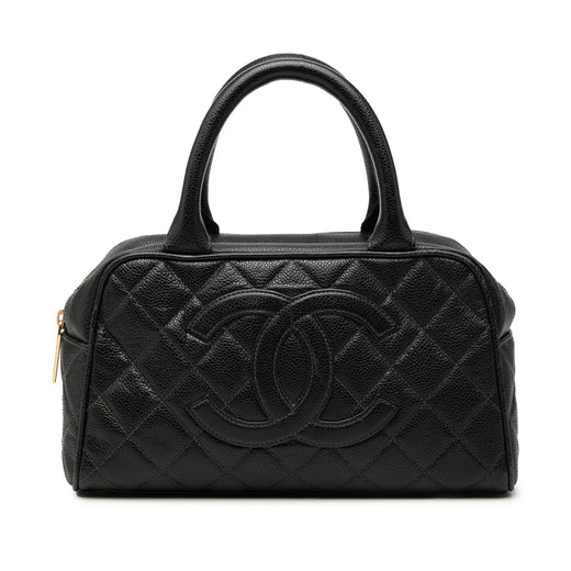 CC Quilted Caviar Bowling Bag - Image 1