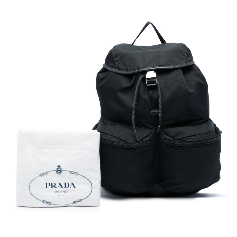 Saffiano Trimmed Tessuto Backpack - Image 7