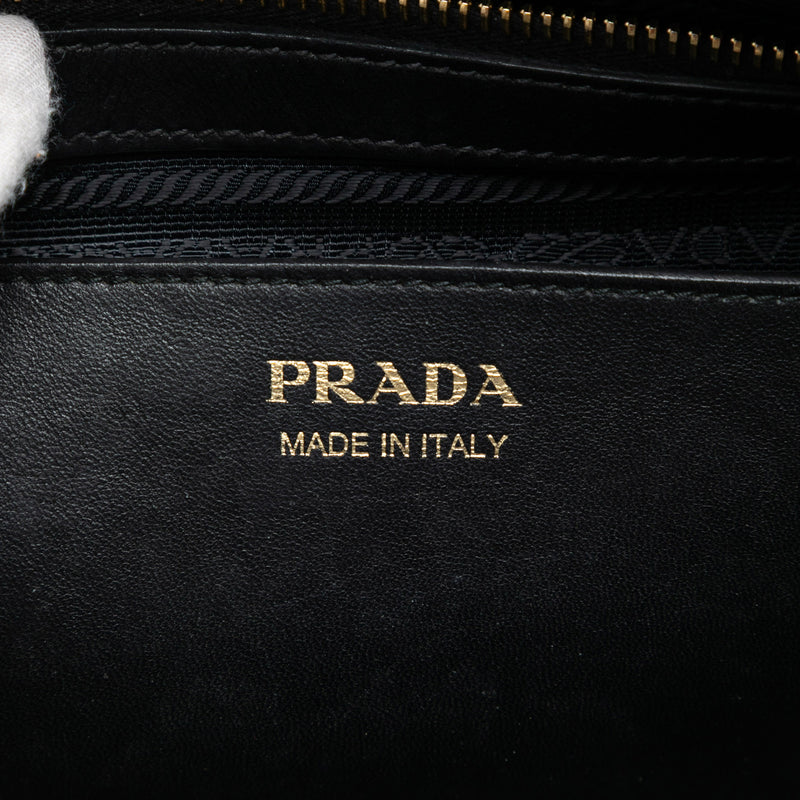 Medium Saffiano Trimmed City Calf Greca Esplanade Satchel - Image 5