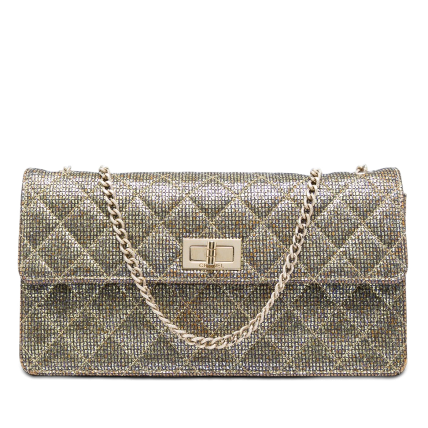 Quilted Glitter Canvas Reissue 2.55 Flap - Image 1
