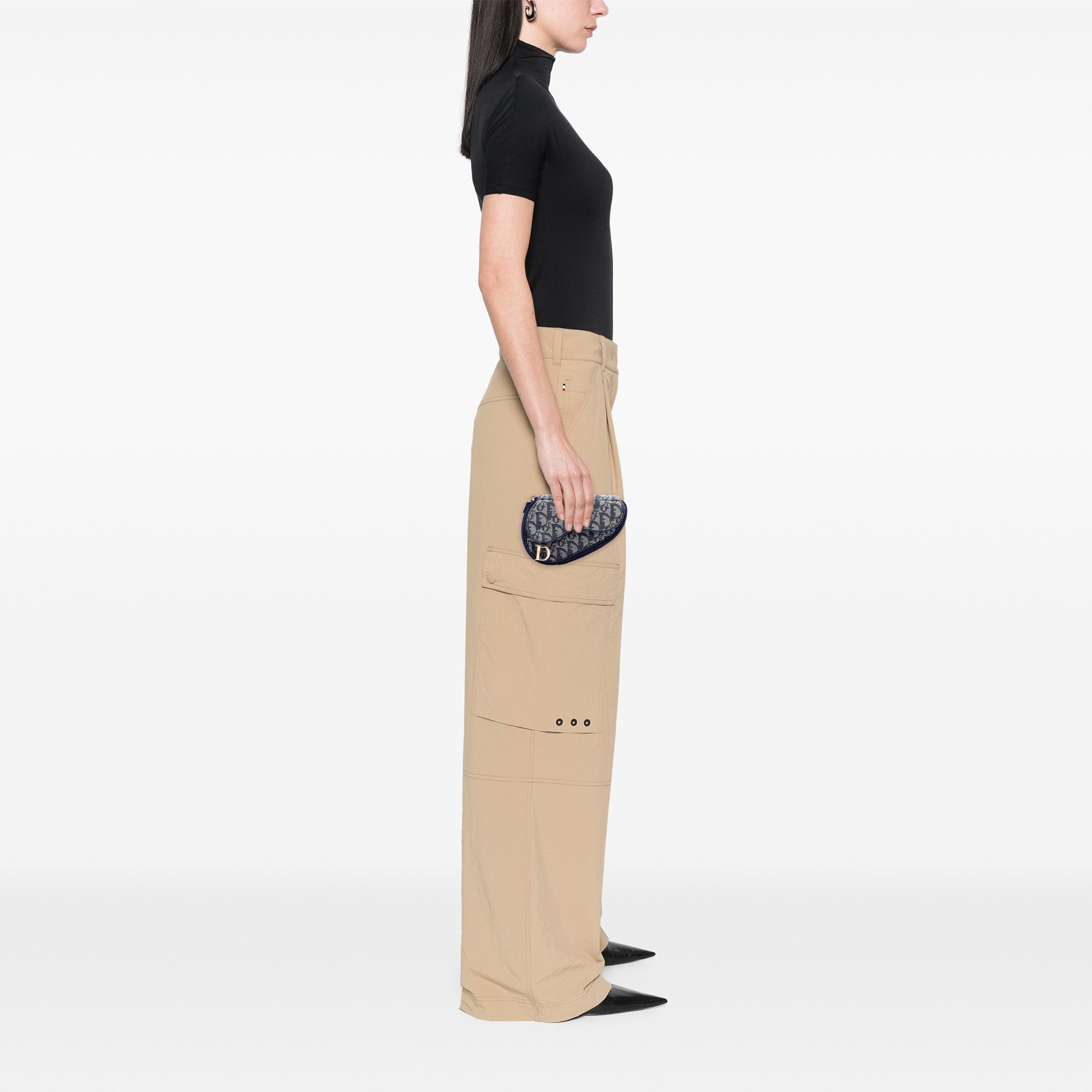 Diorissimo Canvas Saddle Pouch - Image 6
