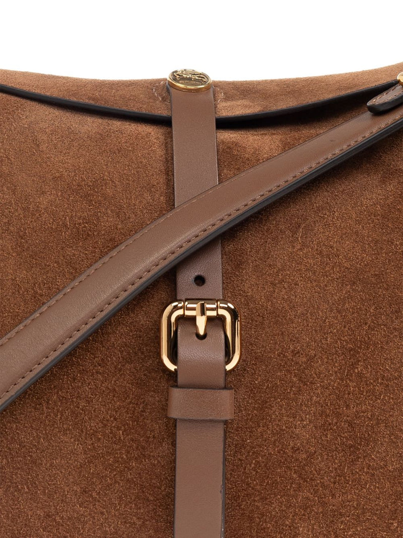 Etro Pegasus Shoulder Bag — Brown Cowhide; Lining: Calfskin