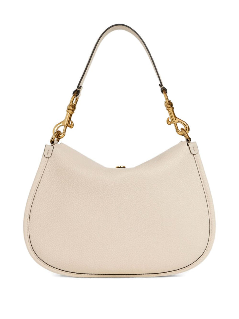 Etro Sculptural Calfskin Shoulder Bag — Beige Calfskin; Lining: Cowhide