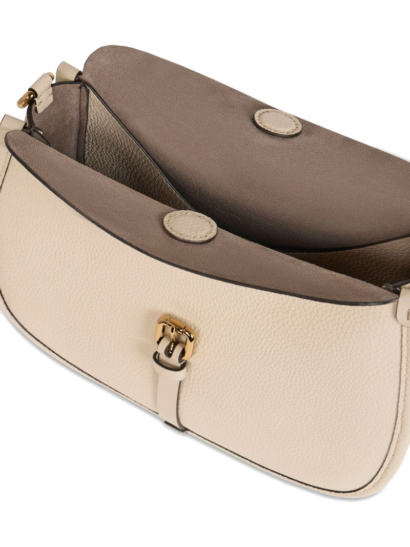 Etro Sculptural Calfskin Shoulder Bag — Beige Calfskin; Lining: Cowhide