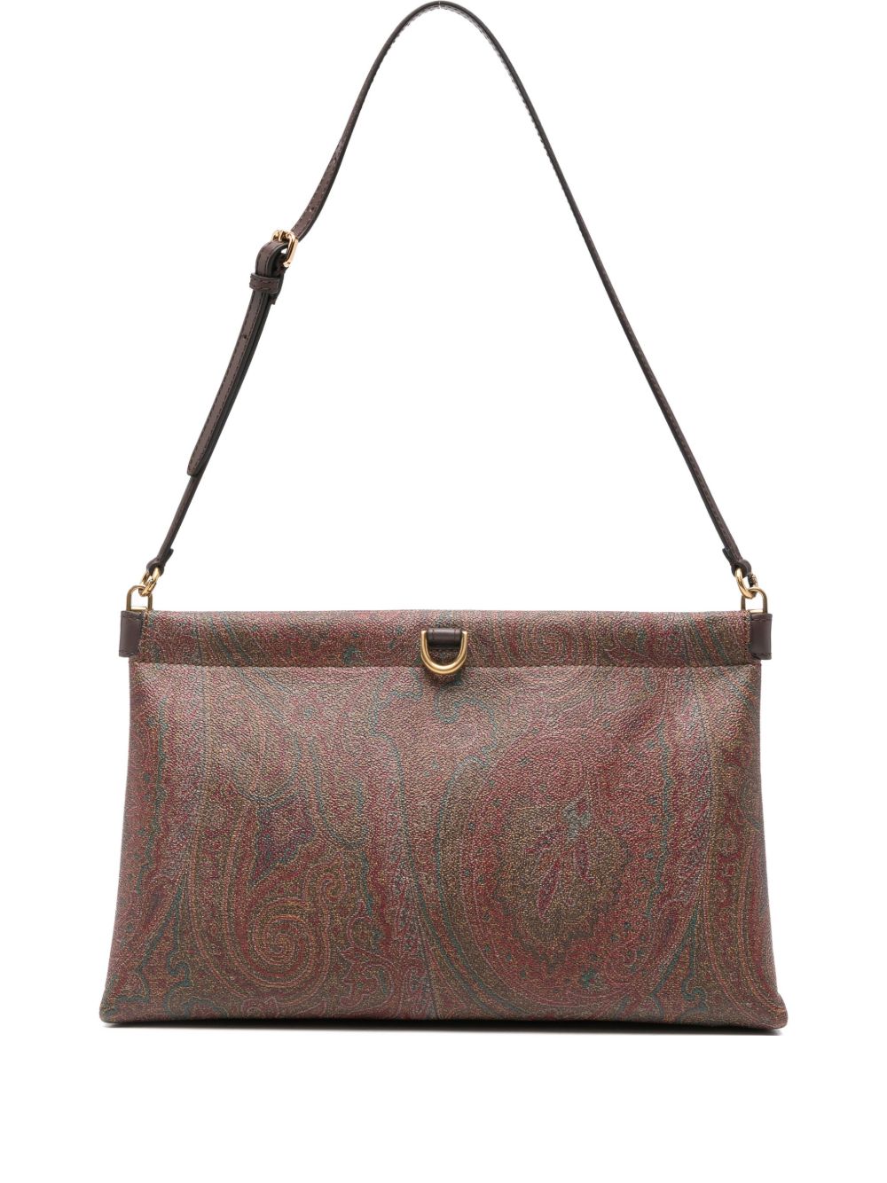 Etro Paisley Jacquard Shoulder Bag — Brown Pvc