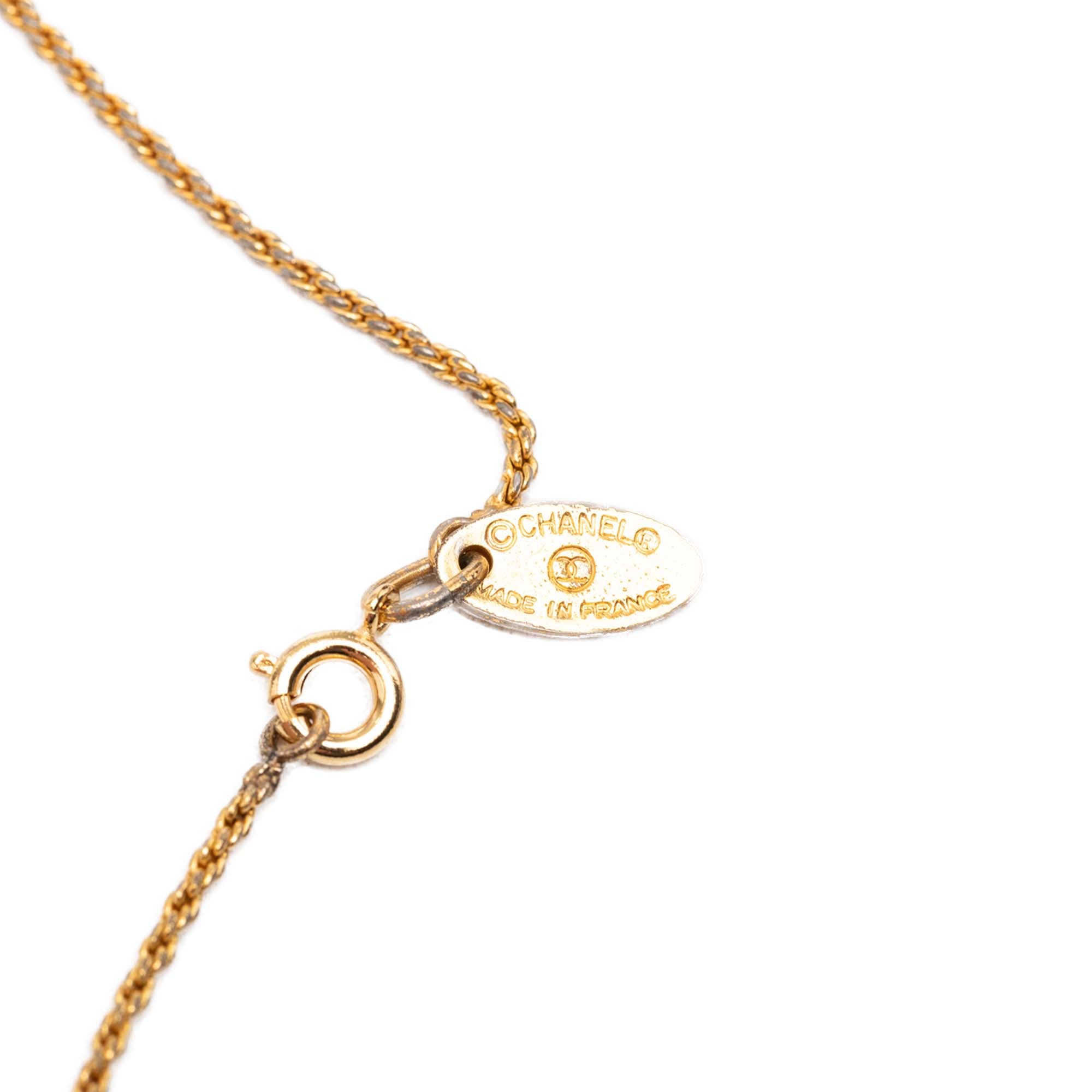 Gold Plated Crystal Round Pendant Necklace - Image 5