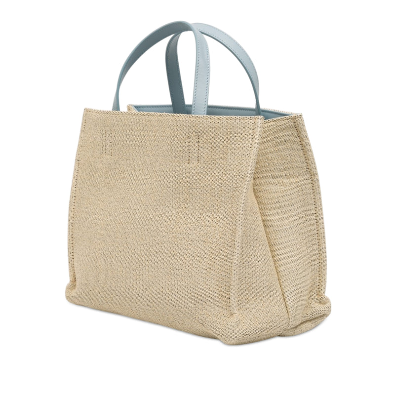 Ferragamos Creations Medium Raffia Shopping Tote - Image 2