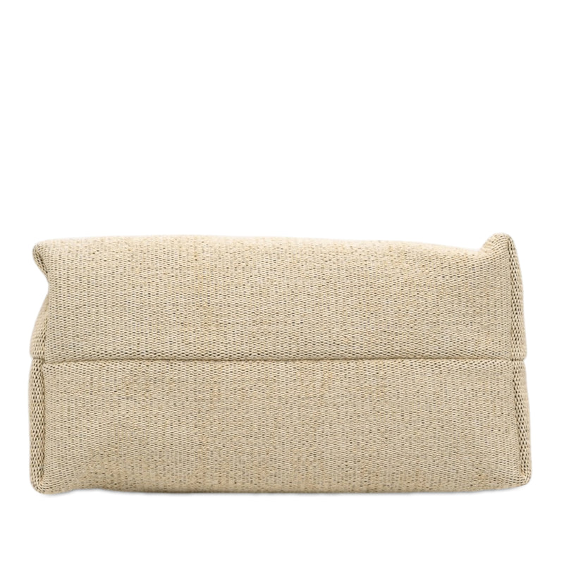 Ferragamos Creations Medium Raffia Shopping Tote - Image 3