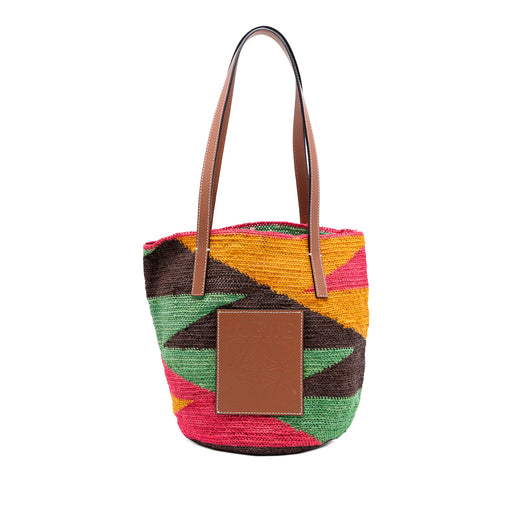 Paulas Ibiza Multicolor Straw Shigra Basket Tote - Image 1