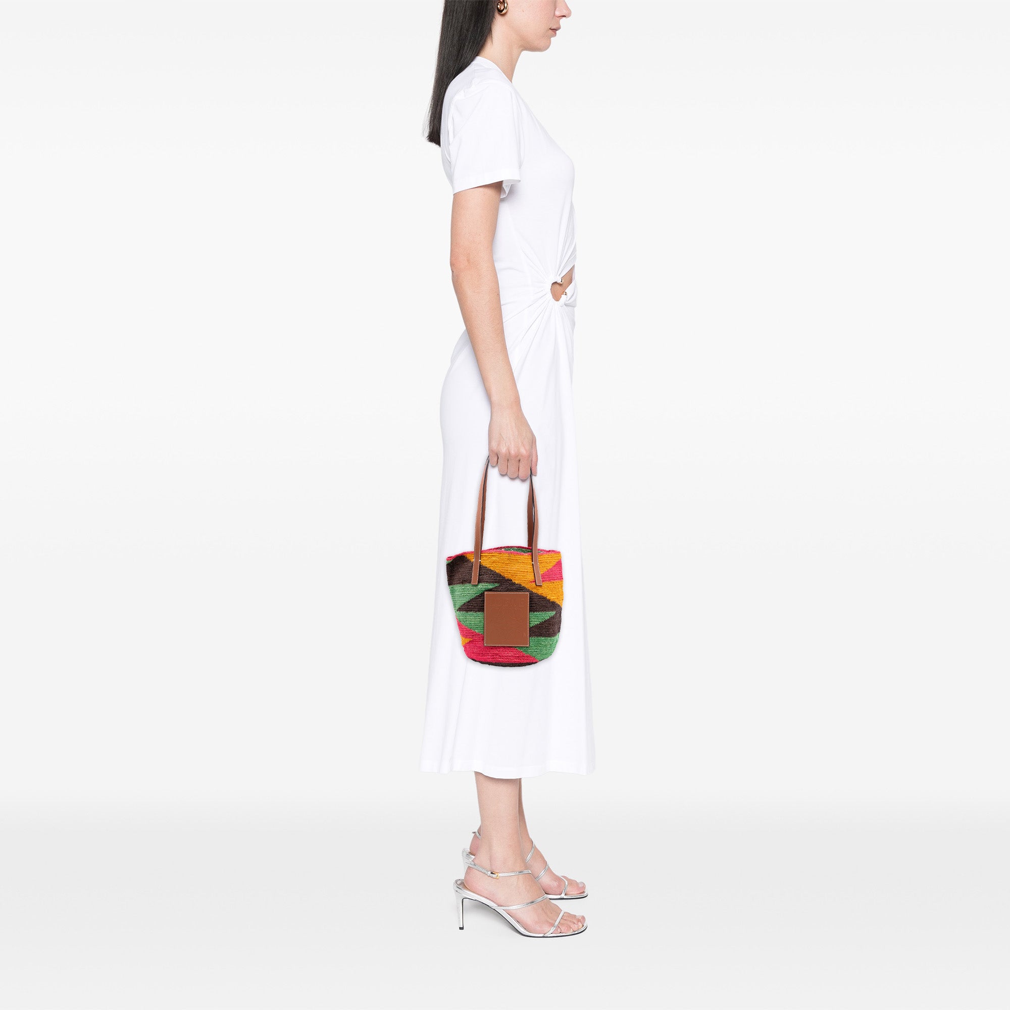 Paulas Ibiza Multicolor Straw Shigra Basket Tote - Image 6