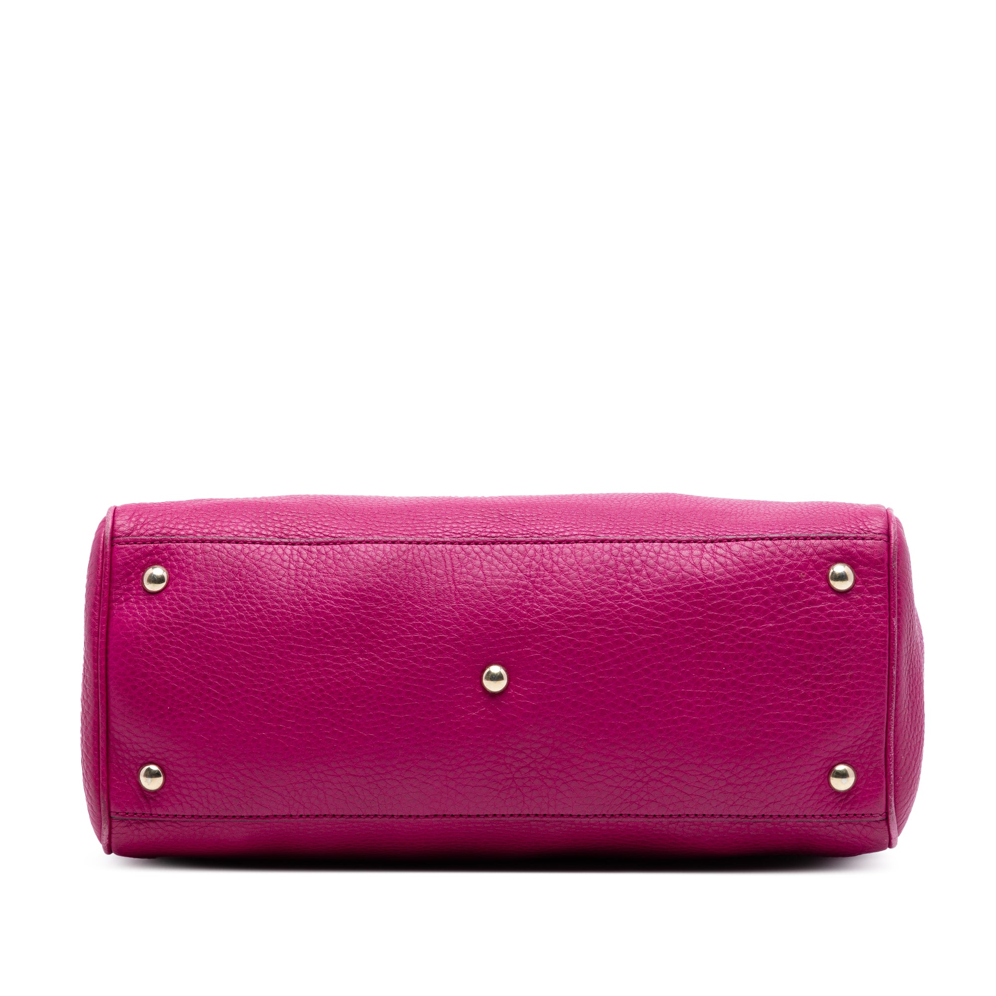 Medium Calfskin Bamboo Shopper Satchel - Image 3