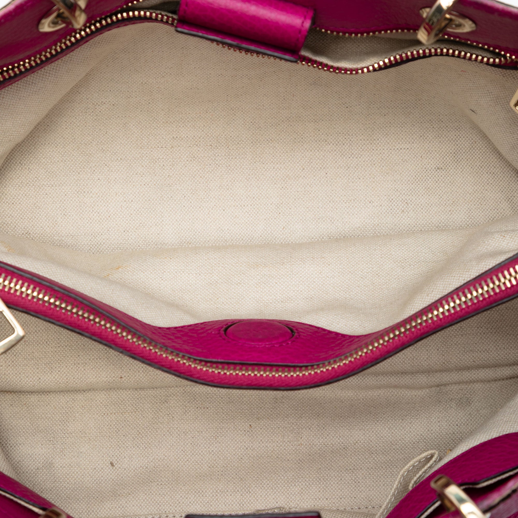 Medium Calfskin Bamboo Shopper Satchel - Image 4