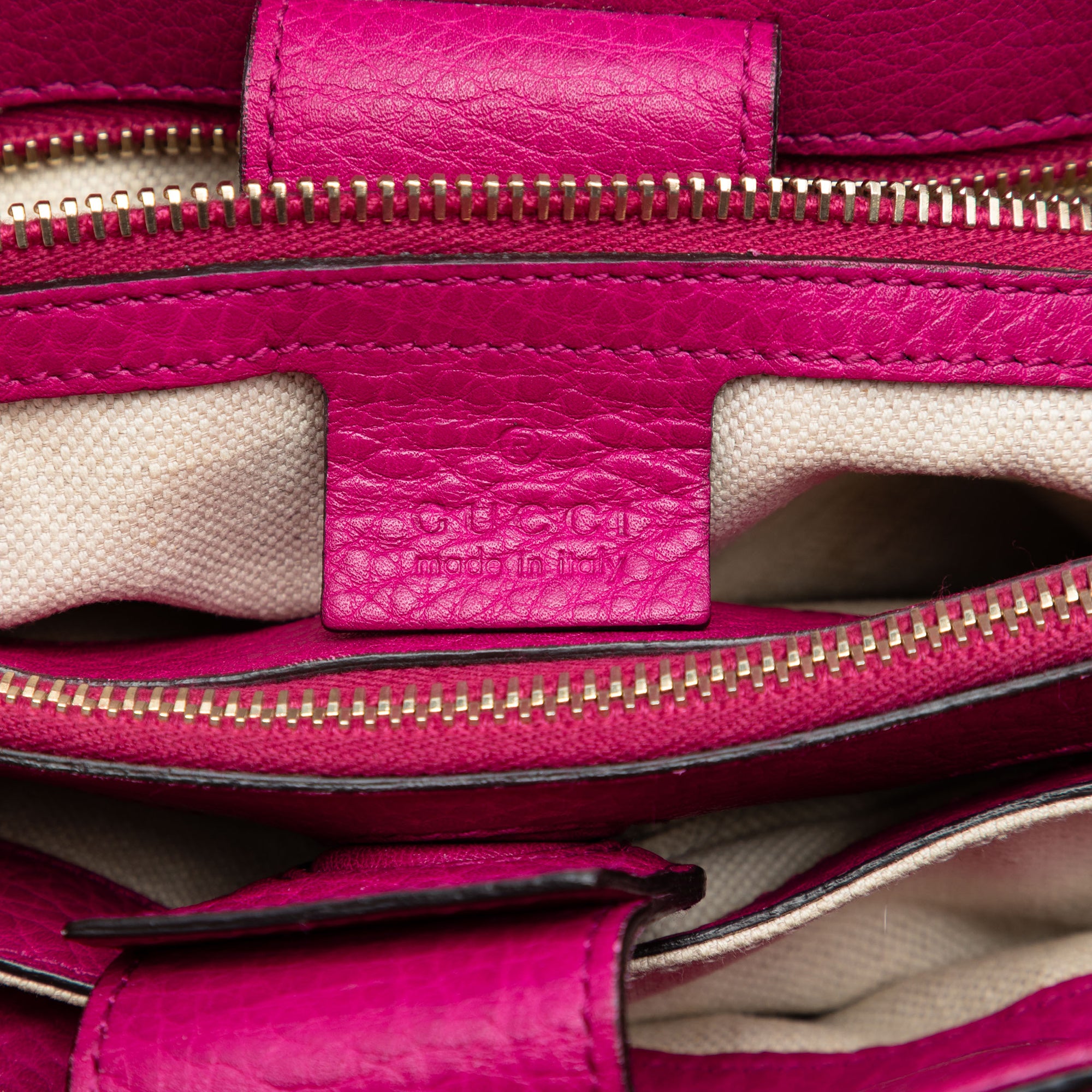 Medium Calfskin Bamboo Shopper Satchel - Image 5