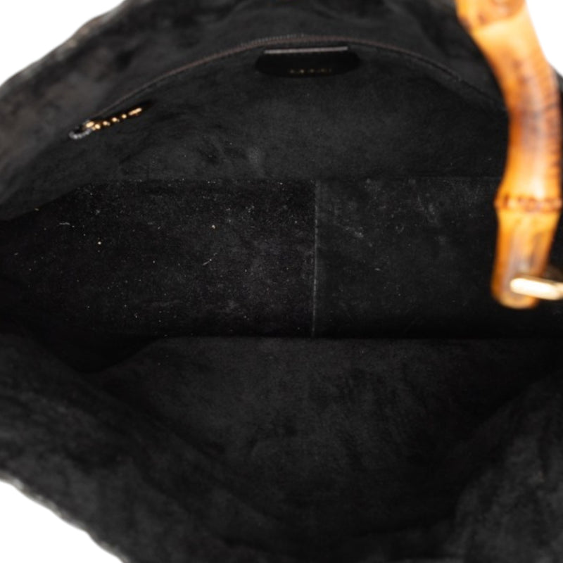 Woven Leather Bamboo Satchel - Image 4
