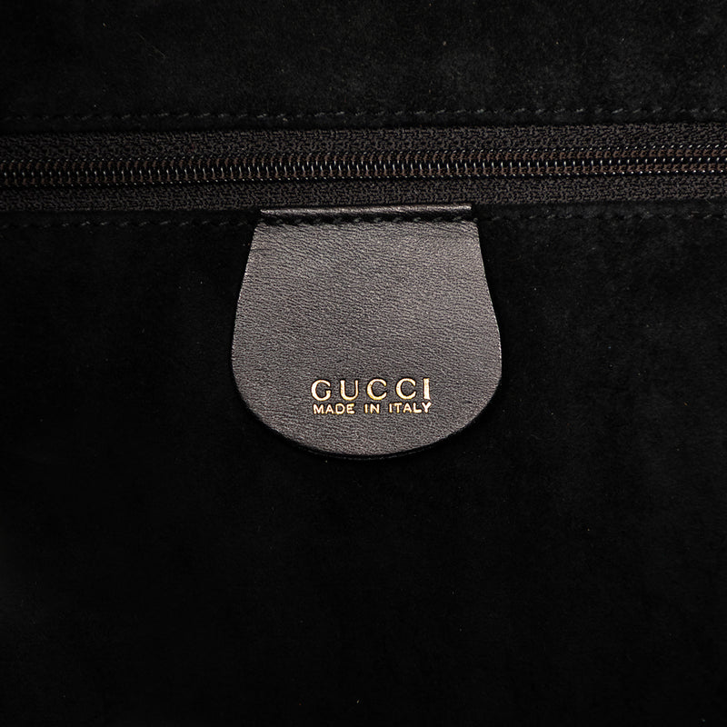 Woven Leather Bamboo Satchel - Image 5