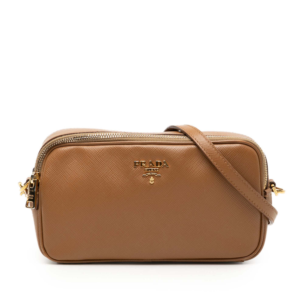 Mini Saffiano Double Zip Crossbody · HEWI