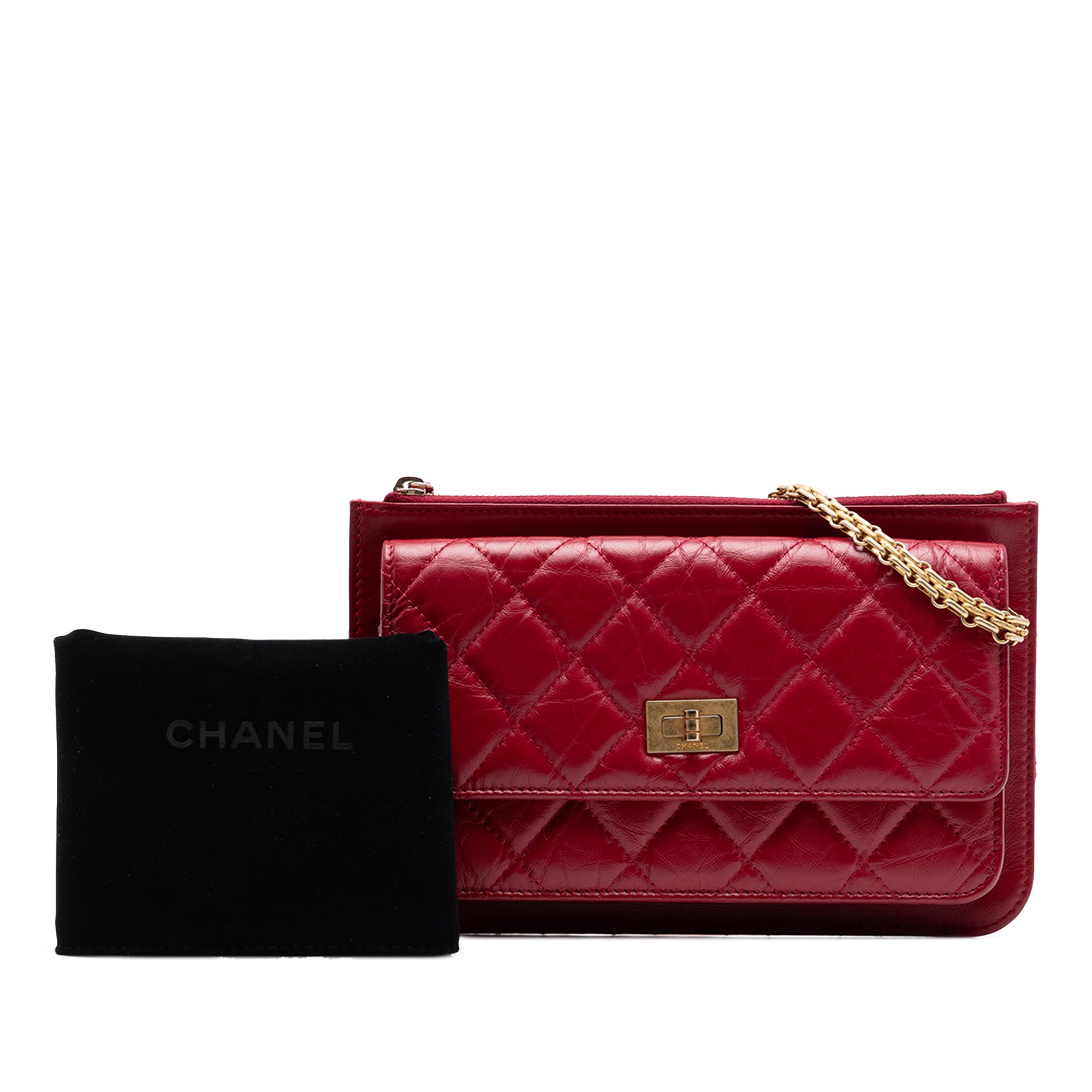 Quilted Aged Calfskin Reissue 2.55 Wallet on Chain - Image 7