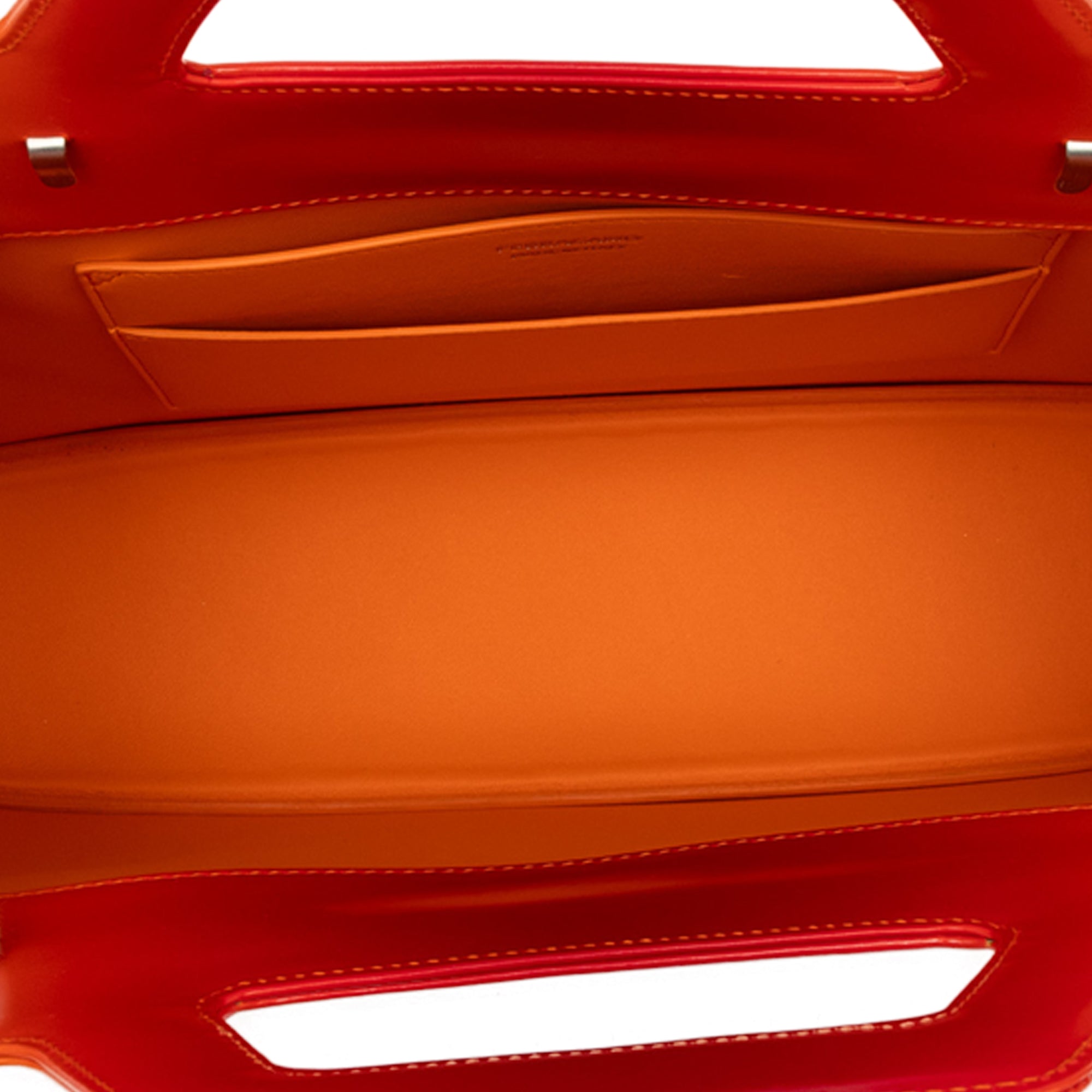 Gradient Brushed Calfskin Gancini Wanda Top Handle Bag - Image 4
