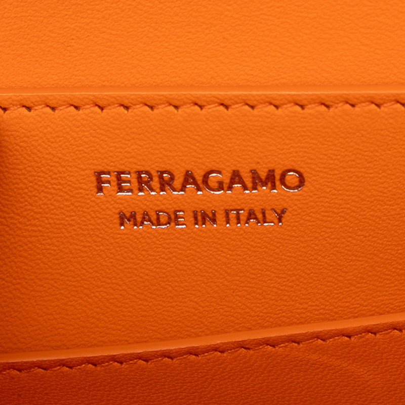 Gradient Brushed Calfskin Gancini Wanda Top Handle Bag - Image 5