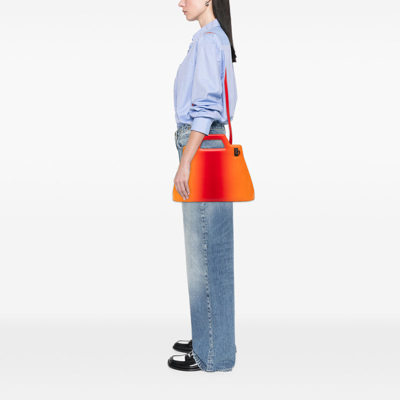 Gradient Brushed Calfskin Gancini Wanda Top Handle Bag - Image 7